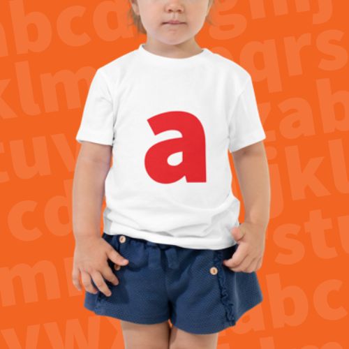 Joyful Letters Toddler Tee - A