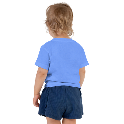 aunties bestie toddler tee heather columbia blue back by less hustle more joy