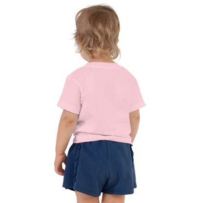 aunties bestie toddler tee pink back by less hustle more joy