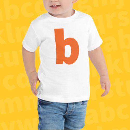 Joyful Letters Toddler Tee - B