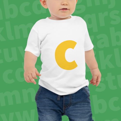 Joyful Letters Baby Tee - C