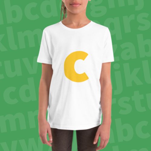 Joyful Letters Kids Tee - C