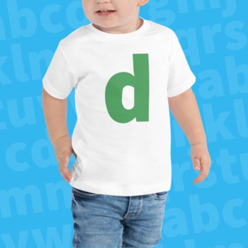 Joyful Letters Toddler Tee - D