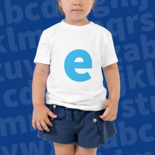 Joyful Letters Toddler Tee - E