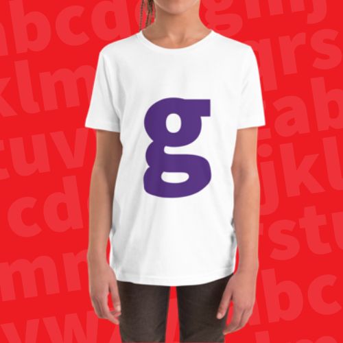 Joyful Letters Kids Tee - G