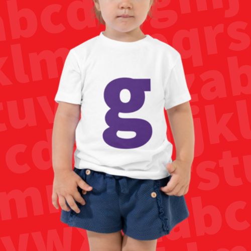 Joyful Letters Toddler Tee - G