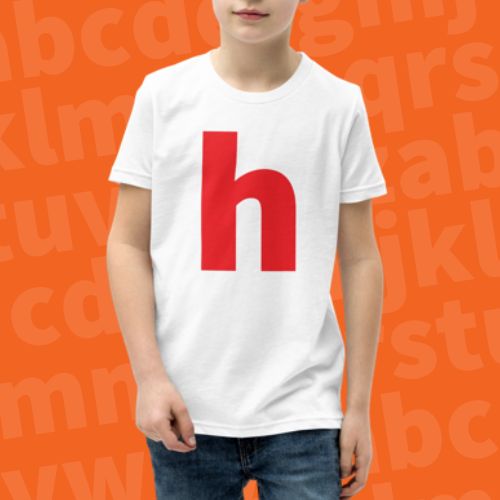 Joyful Letters Kids Tee - H