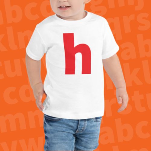 Joyful Letters Toddler Tee - H