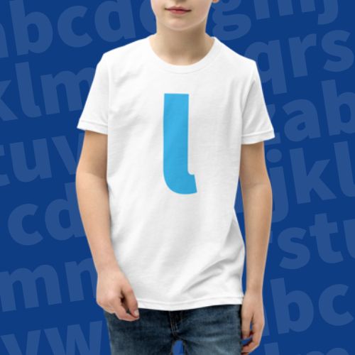 Joyful Letters Kids Tee - L