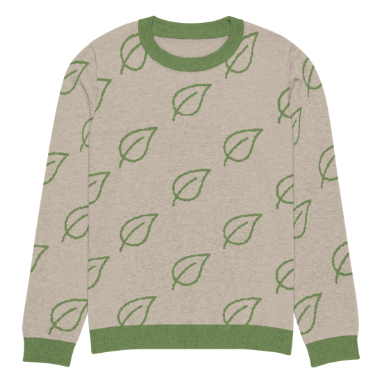 Leafy Green Knitted Sweater