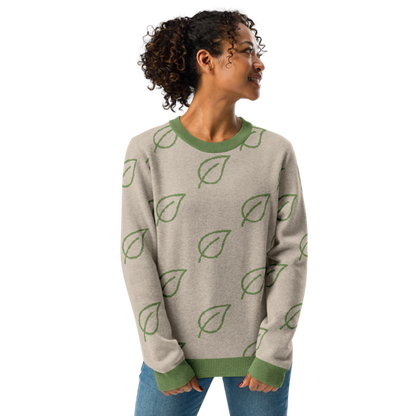 Leafy Green Knitted Sweater