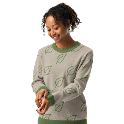 Leafy Green Knitted Sweater