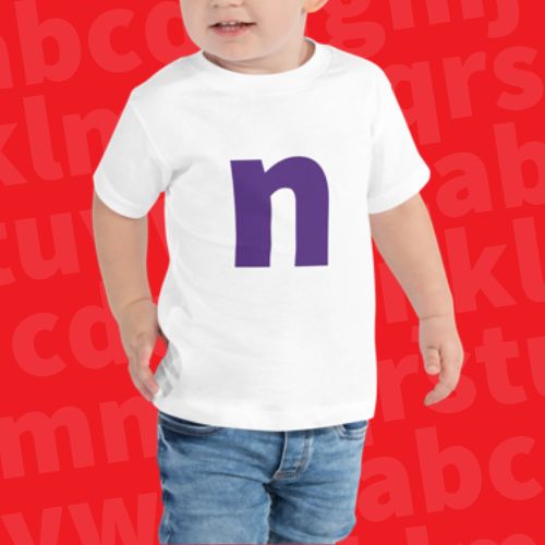 Joyful Letters Toddler Tee - N