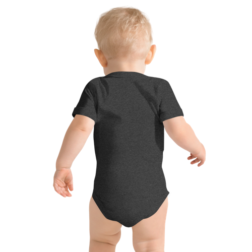 Naps are Totally Legal Baby Onesie in Dark Grey Heather back by Less Hustle, More Joy