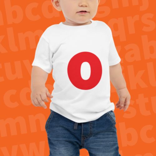 Joyful Letters Baby Tee - O