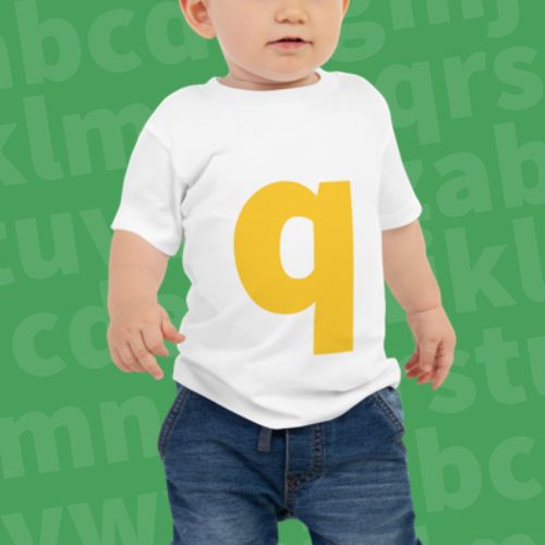 Joyful Letters Baby Tee - Q