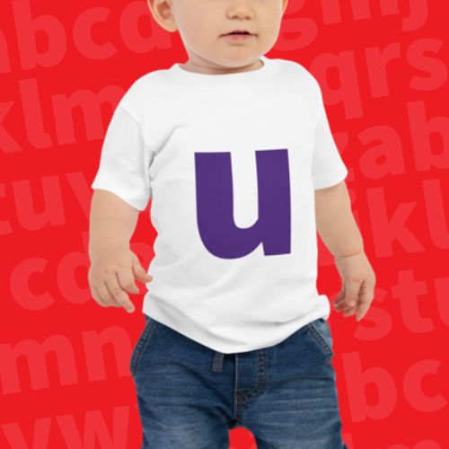 Joyful Letters Baby Tee - U