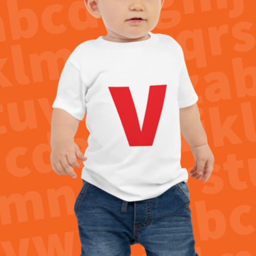 Joyful Letters Baby Tee - V