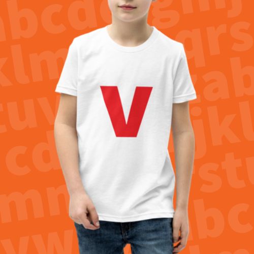 Joyful Letters Kids Tee - V