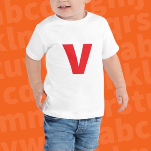 Joyful Letters Toddler Tee - V