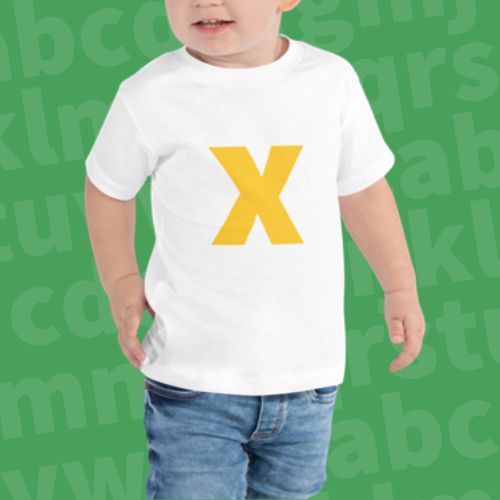 Joyful Letters Toddler Tee - X