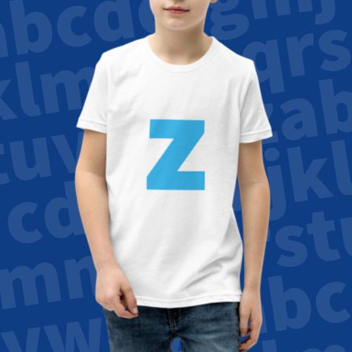 Joyful Letters Kids Tee - Z